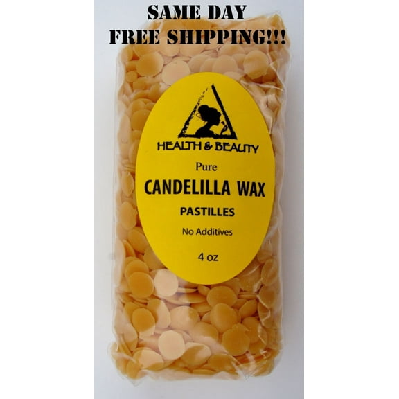 CANDELILLA WAX FLAKES ORGANIC VEGAN BEADS PASTILLES PRIME 100% PURE 4 OZ
