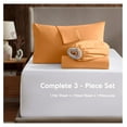 thumbnail image 2 of Twin Sheets Set - 3 Piece Twin Bed Sheets, Deep Pocket, Hotel Luxury, Extra Soft, Breathable and Cooling, Light Orange Sheets for Twin Size Mattresses, 2 of 9
