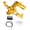 Gold, variant on Aluminum Bike Number Plate Frame with Integrated LED Light Stylish Portable Motorcycle Plate Support with LED Light