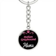 thumbnail image 2 of Dog Mom Keyring Italian Greyhound Mama Circle Keychain Stainless Steel or 18k Gold, 2 of 7