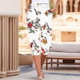 thumbnail image 2 of YDLCAFD Capris For Women Print Pants Bottom High Waist Drawstring Joggers, 2 of 5
