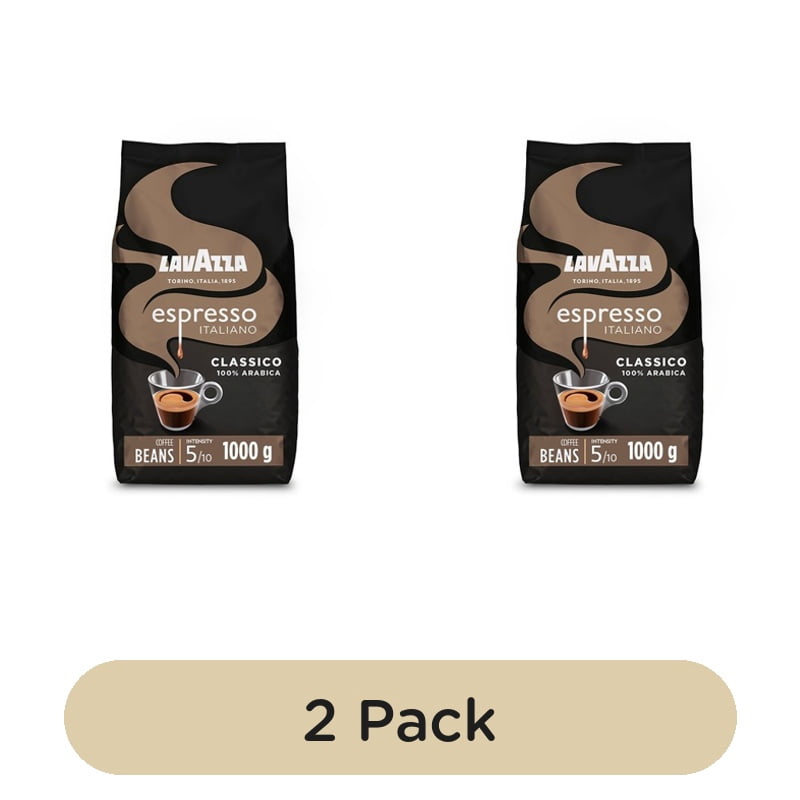 Lavazza Espresso Italiano Classico Coffee Beans 1kg, British Import (Pack of 2)