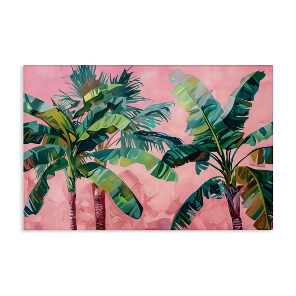 Stupell Industries Bohemian Palm Tree Tops on Pink Canvas Art, 24 x 16, by LSR Design Studio