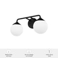 thumbnail image 6 of Hunter - Hepburn 2-light Matte Black, Medium Size Vanity Light, Dimmable, Modern Style, for Bedrooms, Dining, Living Rooms - 45220, 6 of 6