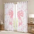 thumbnail image 2 of Manfei Girls Chic Floral Bow Black Out Curtains,Kids Teens Spring Garden Flowers Curtains Pack of 2 (42x63 Each),Microfiber Bedroom Decor, 2 of 6