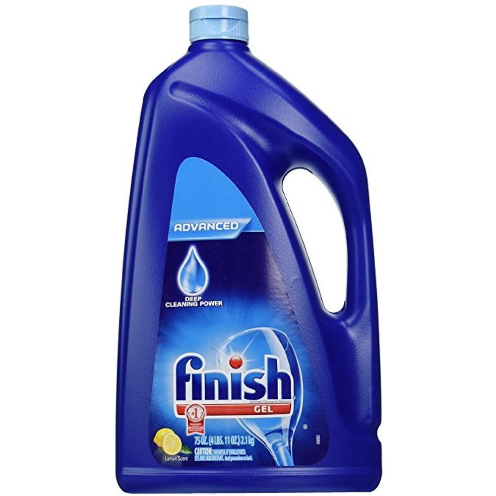 Finish Dishwasher Detergent Gel Liquid, Lemon Scent, 75 oz (Pack of 3