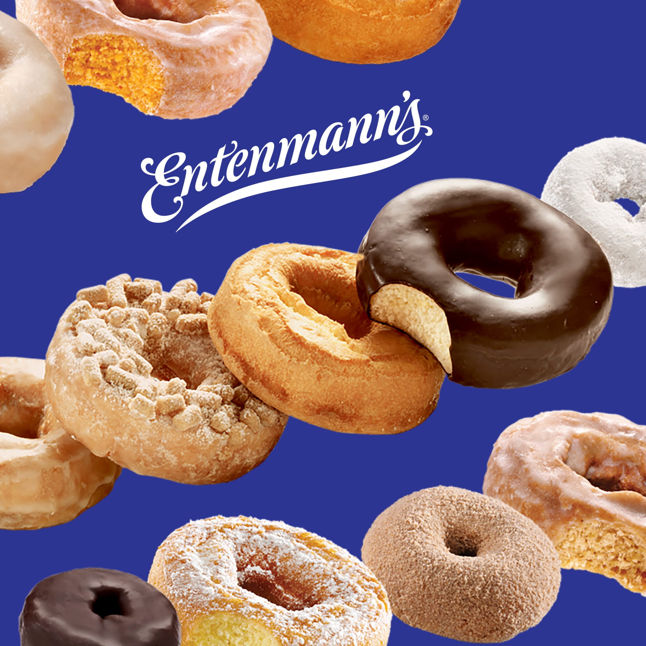 Entenmann's Classic Rich Frosted Donuts, 8 count, Chocolate Donuts, 16.5 oz Box