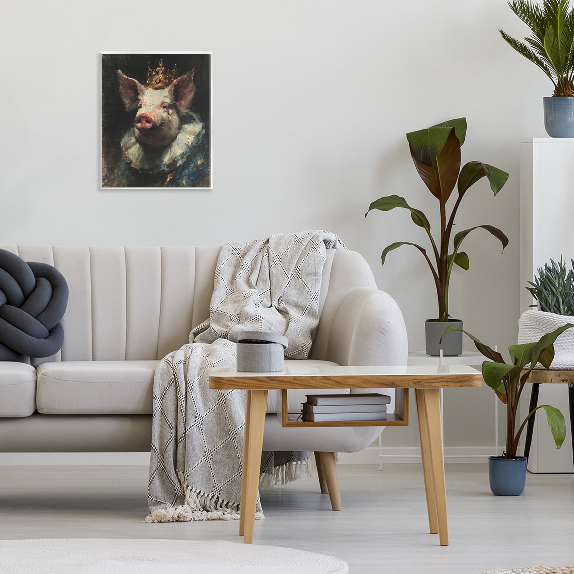 Stupell Industries Crowned Imperial Pig Wall Plaque Art, design by Svetlana Aleynikova