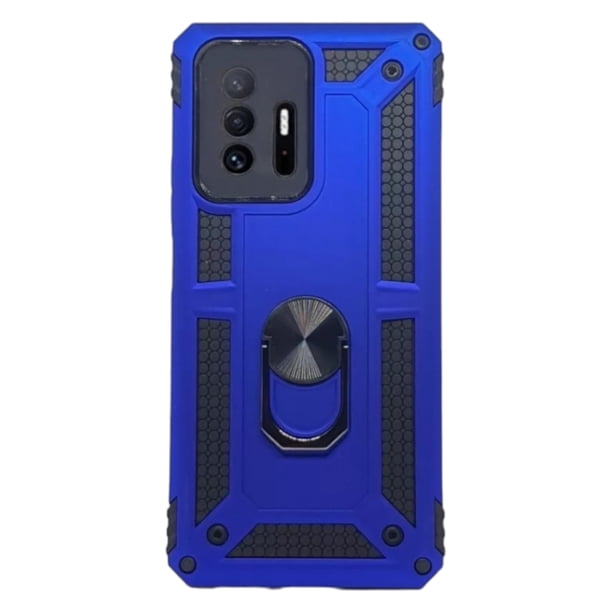 Funda Uso Rudo Con Anillo Magnético Cely Vesmir Para Xiaomi Redmi Mi 11t Azul Rey Más 2 Micas De Cristal
