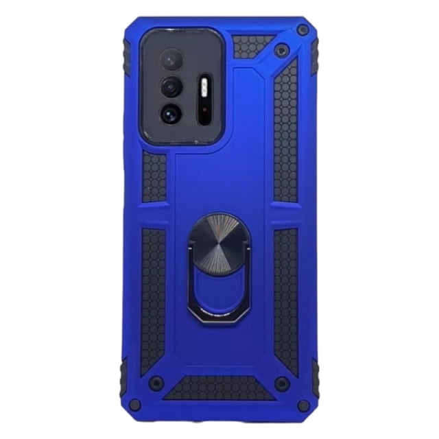 Funda Uso Rudo Con Anillo Magnético Cely Vesmir Para Xiaomi Redmi Mi 11t Azul Rey Más 2 Micas De Cristal