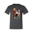thumbnail image 2 of If It's Not a Bassett Hound Its Just a Dog Gift | Mens Dog Lover Graphic T-Shirt, Heather Black, X-Large, 2 of 3