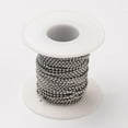 thumbnail image 2 of 50 m Tarnish Resistant 304 Stainless Steel Ball Chains with Spool Stainless Steel color 2mm 164.04 Feet(50m)/roll, 2 of 2