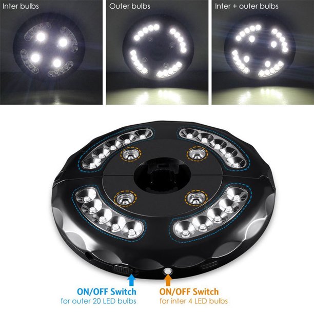 Luces de sombrilla recargables, luz de sombrilla, lámpara de patio al aire libre con 3 modos de brillo, iluminación de sombrilla para patio, jardín, sombrilla grande ACTIVE Biensenido a ACTIVE
