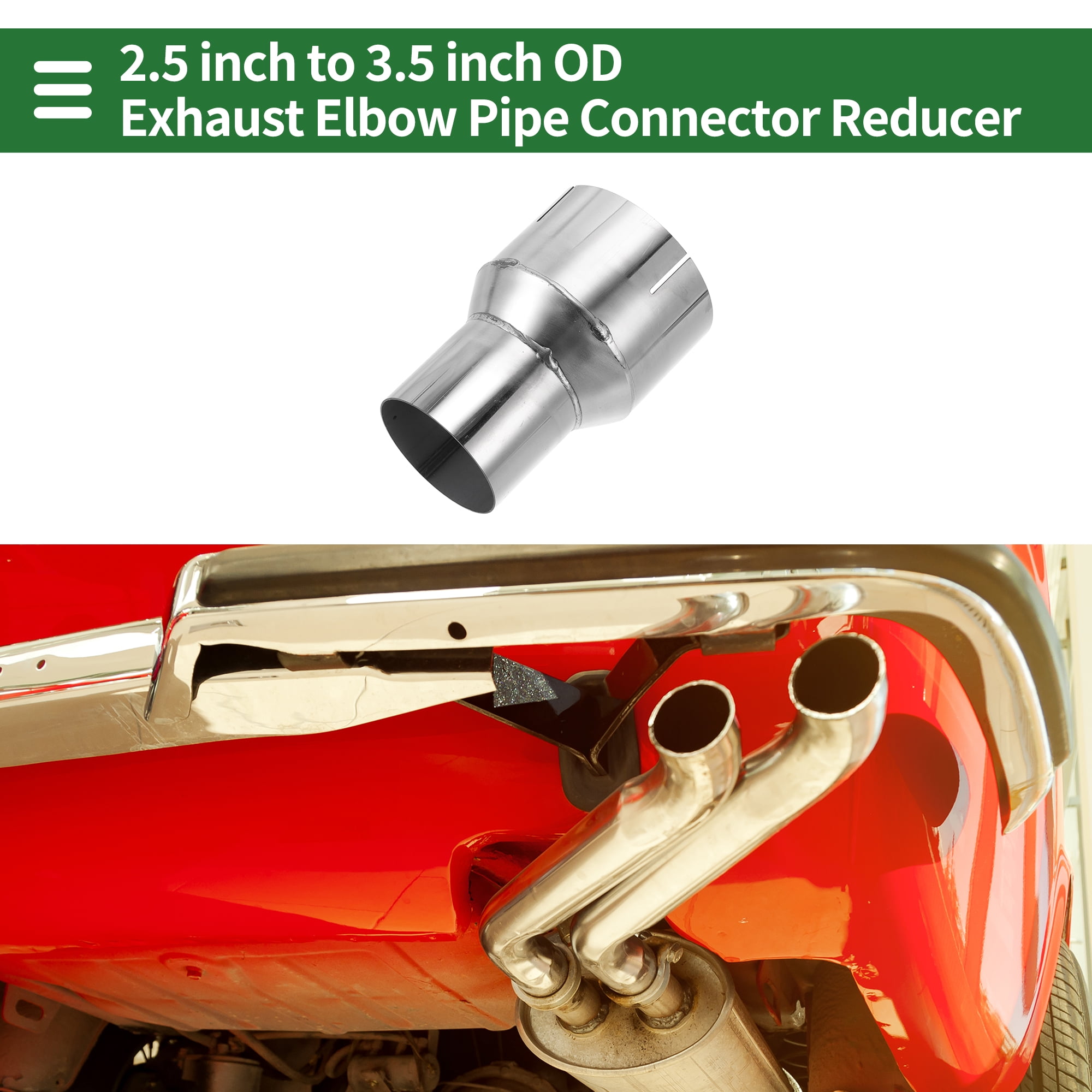 Unique Bargains Easy Use Mandrel Exhaust Bend Elbow Concentric Reducer 2.5"OD to 3.5"OD