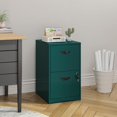 thumbnail image 2 of 2 Drawer File Cabinet with Lock, Metal File Cabinets for Home Office, Under Desk Storage, Printer Stand, Office File Cabinets for Letters and File Boxes, Assembly Required, Green, 2 of 15
