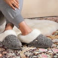 thumbnail image 6 of HomeTop Women's Comfy Clog Slippers Soft Warm Non-slip Indoor House Shoes with Fuzzy Collar Ash Gray, 7-8 US, 6 of 6