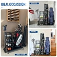 thumbnail image 5 of Mythinglogic Golf Storage Garage Organizer, Steel Golf Bag Storage Stand and Other Golfing Equipment Rack, 5 of 8