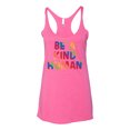 thumbnail image 2 of Wild Bobby Be A Kind Human Positive Inspirational Slogan Inspirational/Christian Women Tri-Blend Racerback Tank Top, Vintage Pink, X-Large, 2 of 6