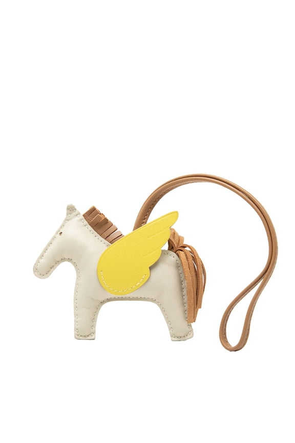 Pre-Owned Hermes Rodeo PM Pegasus Charm Accessory Bag Beige Brown Yellow Agneau Milo Women's...