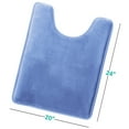 thumbnail image 6 of Nestl Contour Absorbent Memory Foam Bath Mat Bathroom Rug, Calm Blue, 24"x20", 6 of 7