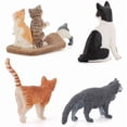 thumbnail image 1 of Juego de figuras Realistic Cat 5 gatos de juguete en miniatura de PVC, 4 unidades, 1 of 1