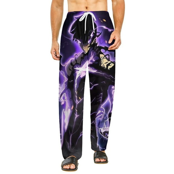 Anime Solo Leveling Pajama Long Pants Sleepwear Sleep Pants for Teen Women Men