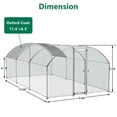 thumbnail image 2 of Outdoor Large Metal Chicken Coop,Walk-in Chicken Coops for 10-20 Chicken with Waterproof Cover,Chicken Pen Rabbit Hen House Poultry Cage for Yard Backyard Farm, 2 of 9