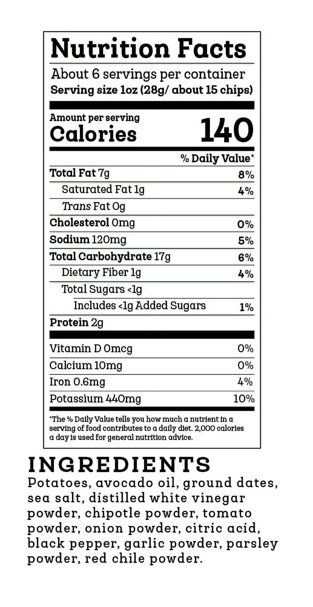 (3 pack) Siete Family Foods Kettle Cooked Potato Chips Chipotle Barbeque, 5.5 oz