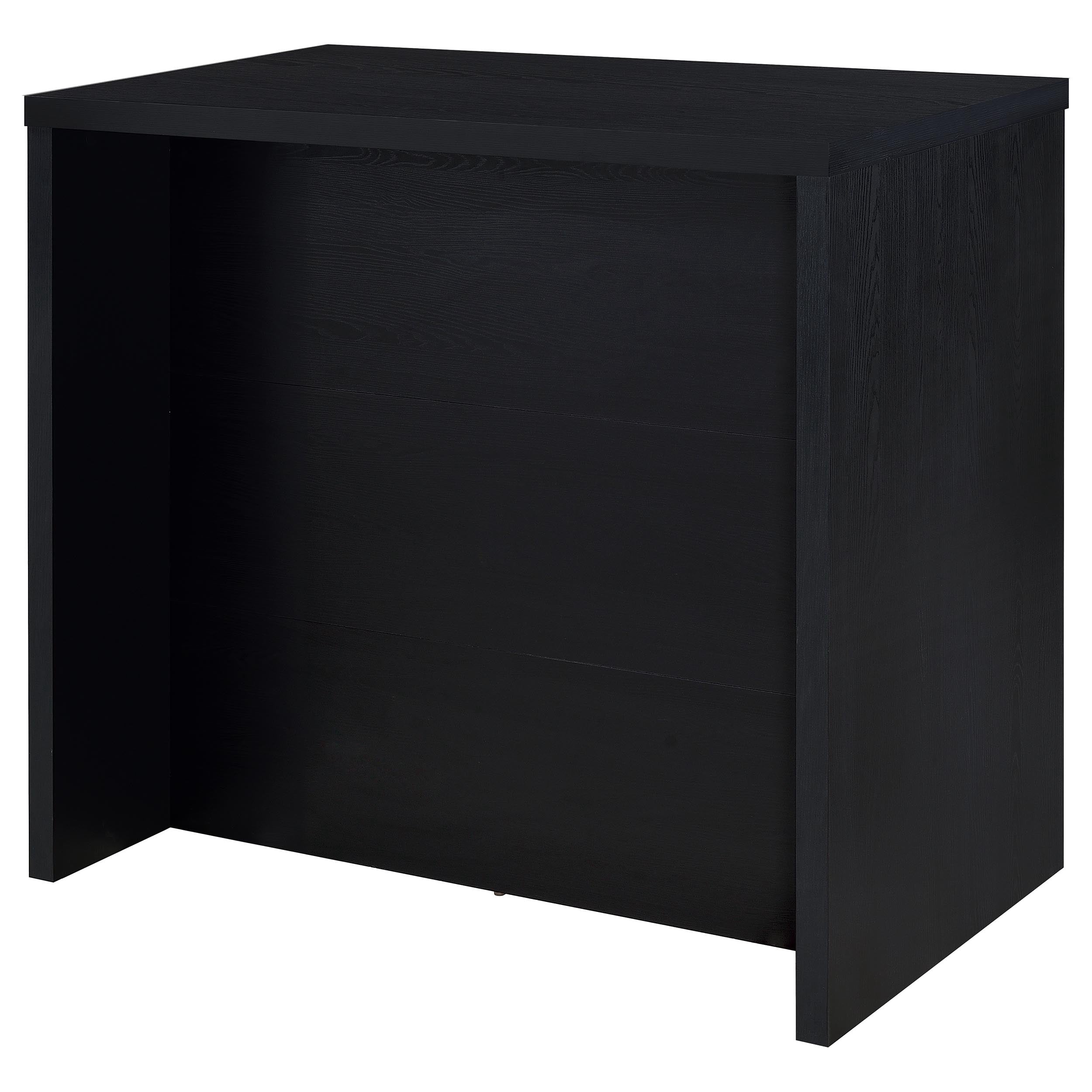 Irving Black Freestanding Home Bar with Open Storage