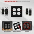 thumbnail image 3 of ENERLITES Double Duplex Wall Plate, Two Gang Electrical Outlet Cover, Standard Size 2-Gang, Unbreakable Polycarbonate Thermoplastic, UL Listed, 8822-BK, Black, 3 of 5