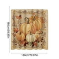 thumbnail image 3 of kladzum Multiple Patterns Shower Curtain 71x71in Pumpkin Maple Leaf Rrinted Shower Curtain Liner Thickened Waterproof Shower Curtains with 12 Hanging Rings for Bathroom, Shower Room, 3 of 6