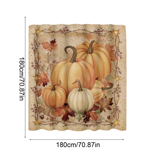 Chmadoxn Décorations d'Halloween, Rideau de Douche Épaissi Imperméable Ensemble de Tringle Rideau de Douche en Polyester Sans Perçage