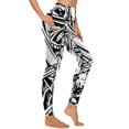thumbnail image 4 of Women's High Waisted Yoga Leggings with Pockets，Bohemian Pattern，Tummy Control Non See Through Workout Athletic Running Yoga Pants, 4 of 6