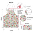 thumbnail image 7 of Pioneer Flower Floral Print Pattern Apron-Garden Aprons for Women with Pockets-Cotton Linen Waterproof Kitchen Cooking Gardening Aprons Adjustable for Kitchen,Cooking,BBQ and Salon 33x27 Inch, 7 of 7