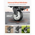 thumbnail image 6 of VEVOR Folding Chair Rack, 800 LBS Capacity, Heavy-duty Chair Cart for 84 Chairs/ 12 Tables+42 Chairs, Dual-layer Chair Storage Dolly with Rubber Wheels and Holders, Large Chair Holder, Matte Black, 6 of 10