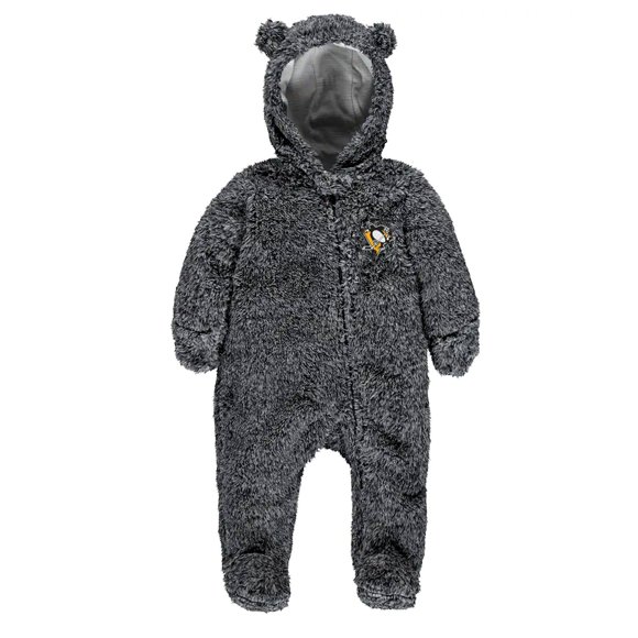 Newborn Pittsburgh Penguins Game Nap Teddy Fleece Bunting Pram - Size 6-9 Months