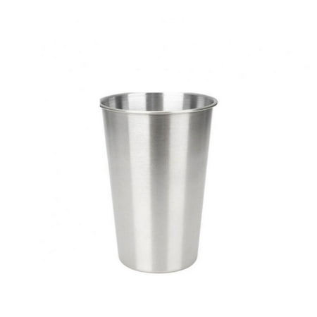 

Savlot Stainless Steel Pint Cups 500ml Tumblers Pint Camping Cups Unbreakable Drinking Glasses Stackable Metal Cups for Kids Adults Travel Everyday Use