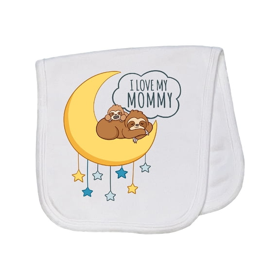 Inktastic I Love My Mommy Baby Burp Cloth