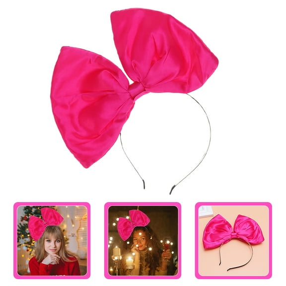 TABLZONE Oversized Hair Accessories Bowknot Design Satin Plum Color 1Pack