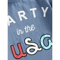 thumbnail image 6 of Infant Baby Boys 4th of July Outfits, Independence Day Short Sleeve T-Shirt Stars Stripes Print Shorts Set, 6 of 7