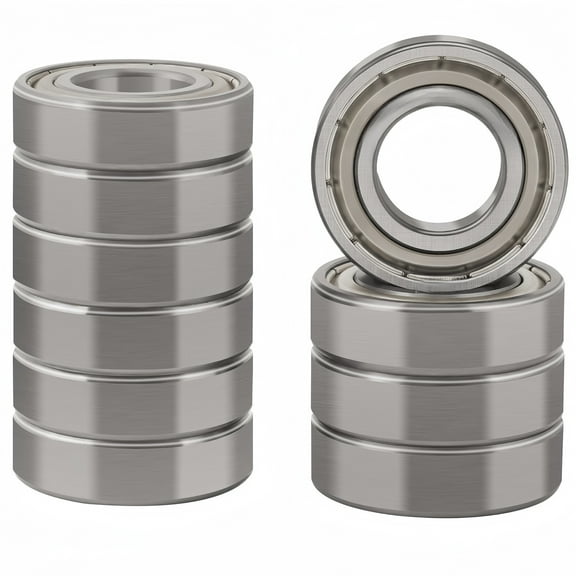 10 Pcs 6202ZZ Double Metal Seal Bearings 15x35x11mm, Pre-Lubricated and Stable Performance Deep Groove Ball Bearings.