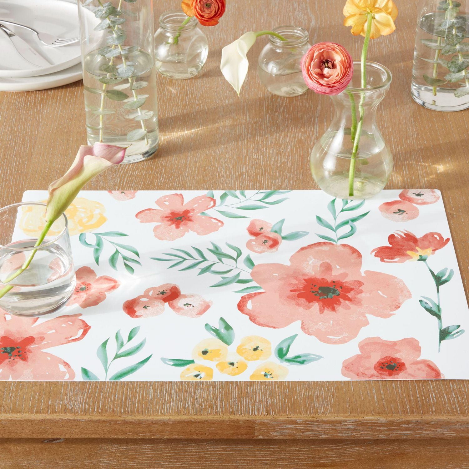 Home Trends Floral Placemat, 13" x 19", 1 Piece