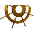 thumbnail image 6 of Nagina International Natural Nautical MDF Hub Wooden Pirate's Ship Steering Wheel - Home Decor - Pirate Nursery Gift (16 Inches), 6 of 6