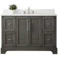 thumbnail image 3 of Vanity Art 48 Inch Single Sink Bathroom Vanity with Ceramic Sink and Engineered Marble Top, Without Mirror, 3 of 5