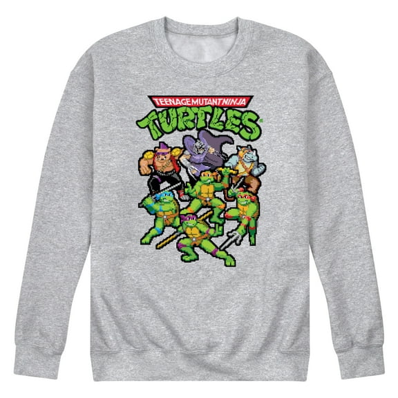 Teenage Mutant Ninja Turtles - Pixel Gaming Group - Men's Crew Neck Fleece Pullover
