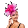 thumbnail image 3 of CAIXIA Fascinators Hat for Women Tea Party Headband Kentucky Derby Wedding Flower Cocktail Mesh Feathers Hair Clip, 3 of 8