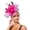 Z10-Hot Pink, variant on FUZHIQ Exaggerated Organza Flower Feather Statement Fascinator Hat, Wide Brim Headwear for Women, Kentucky Derby Red Carpet Banquet Stage Show Accessories