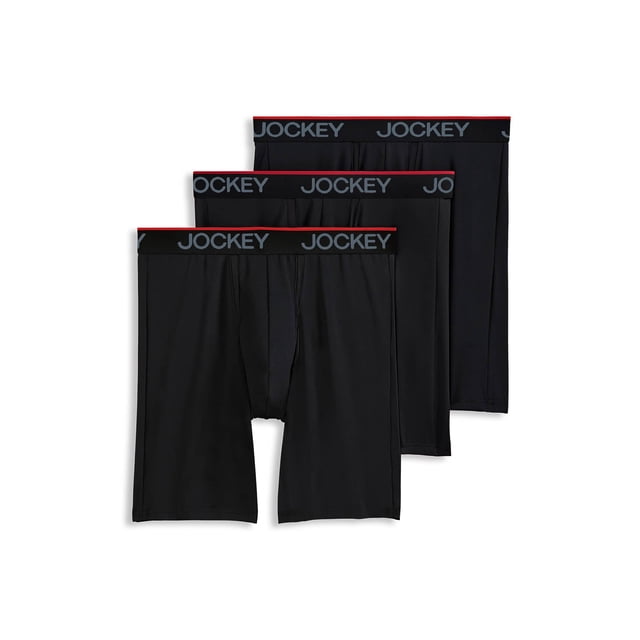 Jockey Chafe Proof Pouch Microfiber 8.5" Long Leg Boxer Brief - 3 Pack