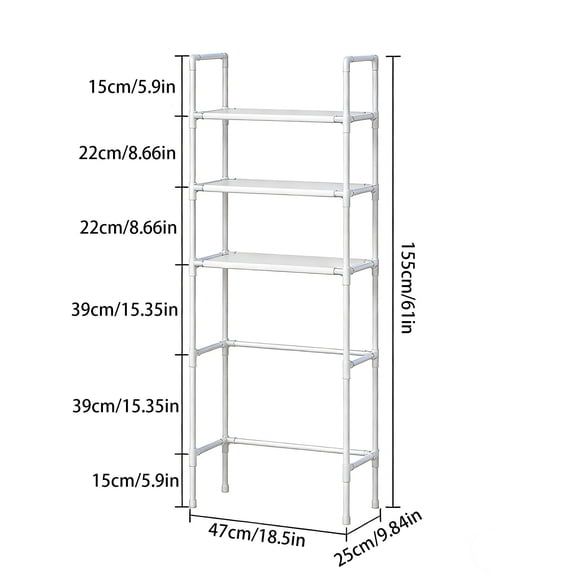 Toilet Storage Rack Bathroom Storage Rack Over Toilet 3-Layer Organizer for Toiletries No Tools Requi Space Saving Design Over Toilet Shelf