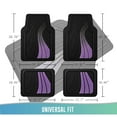 thumbnail image 3 of Car Floor Mats Full Set – Front & Rear Car Floor Mats with Aluminum Design, Anti-Slip Backing, All-Weather Protection, Trim-to-Fit Car Mats for Most Sedans, SUVs & Vans - Purple, 3 of 5